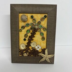 VTG Framed Jewelry‎ Brooch Art Ocean Sea Themed